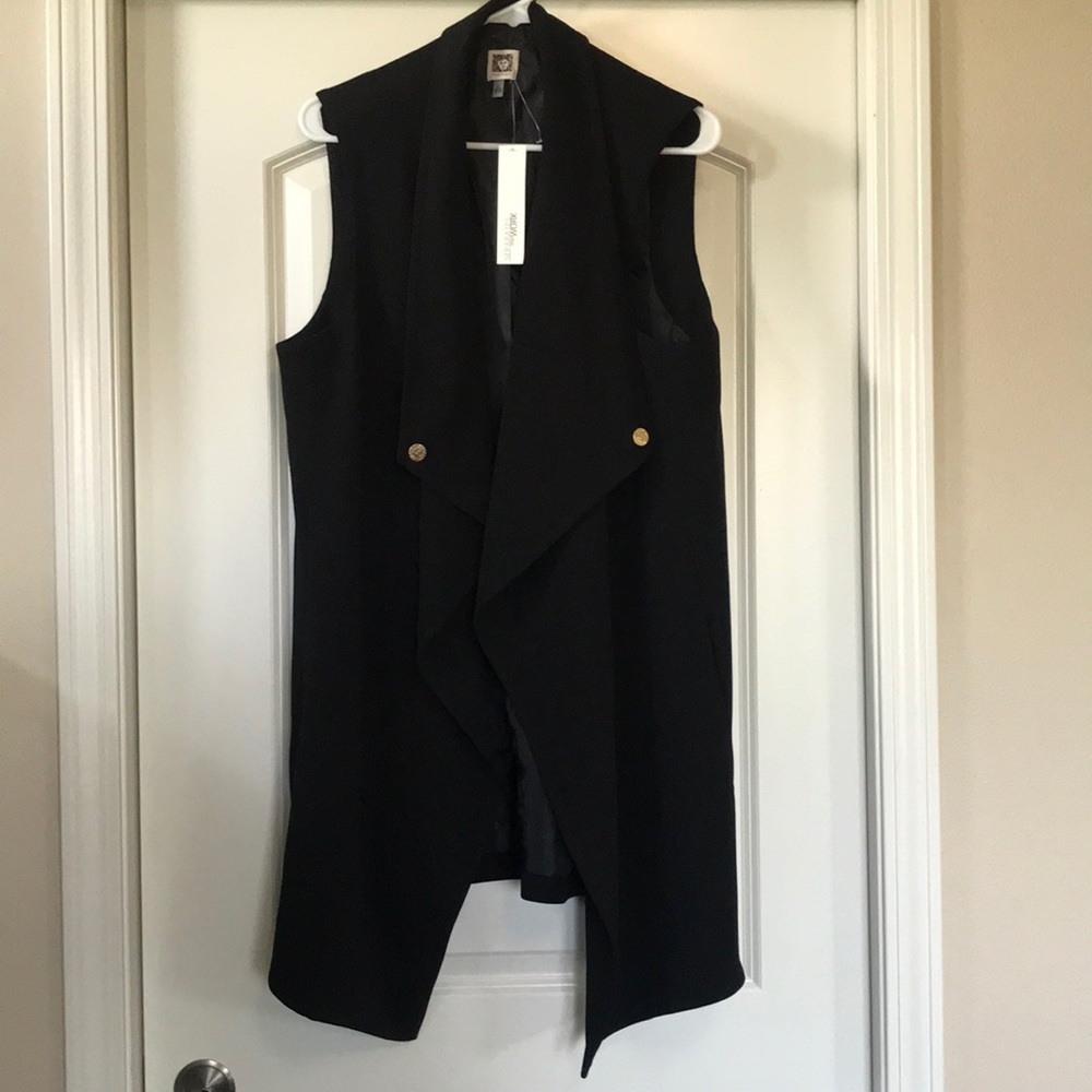 NWT Anne Klein Black Vest Blazer